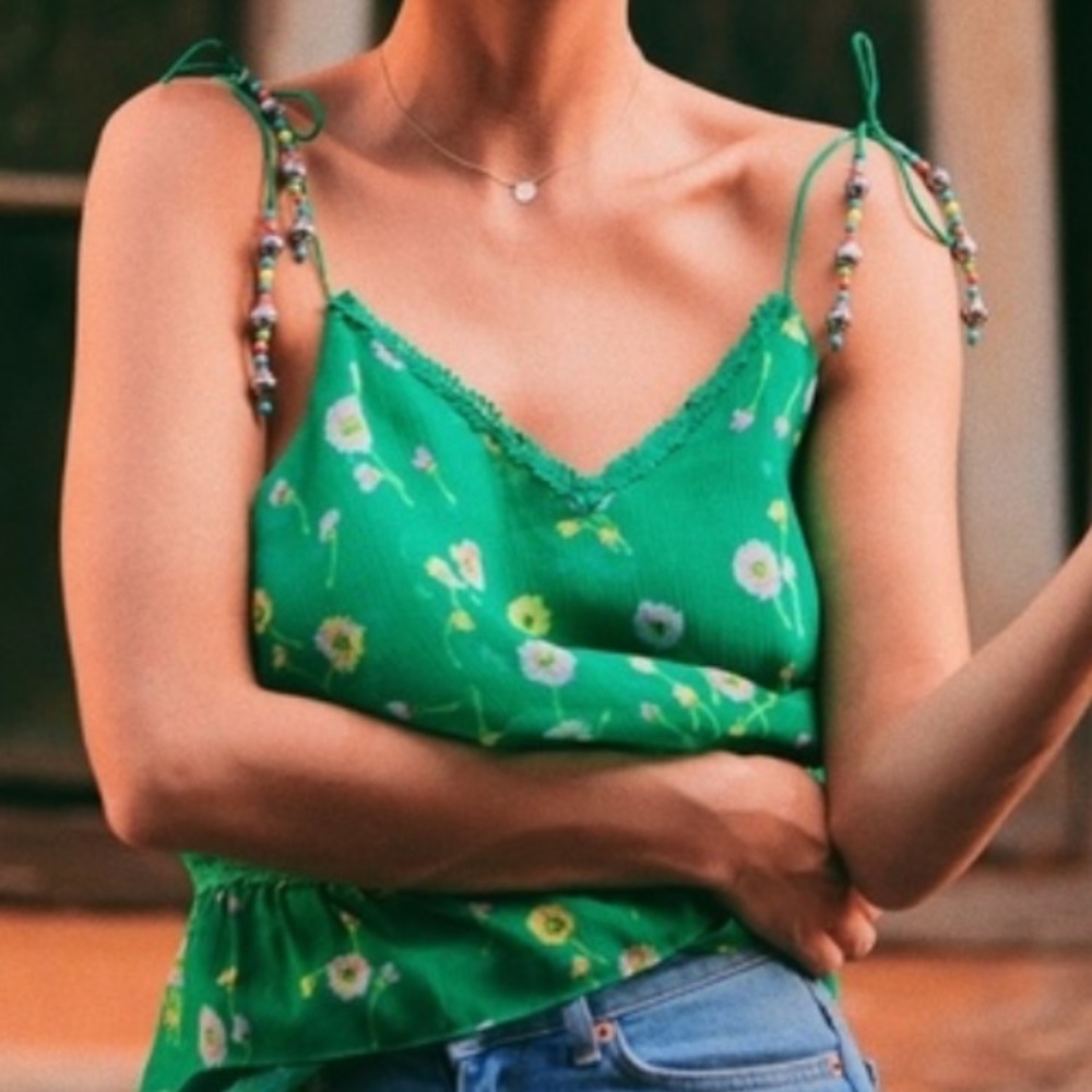 green camisole the Kooples with floral print